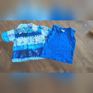 Kid Connection button down shirt and Kidgets muscle shirt size 18 months